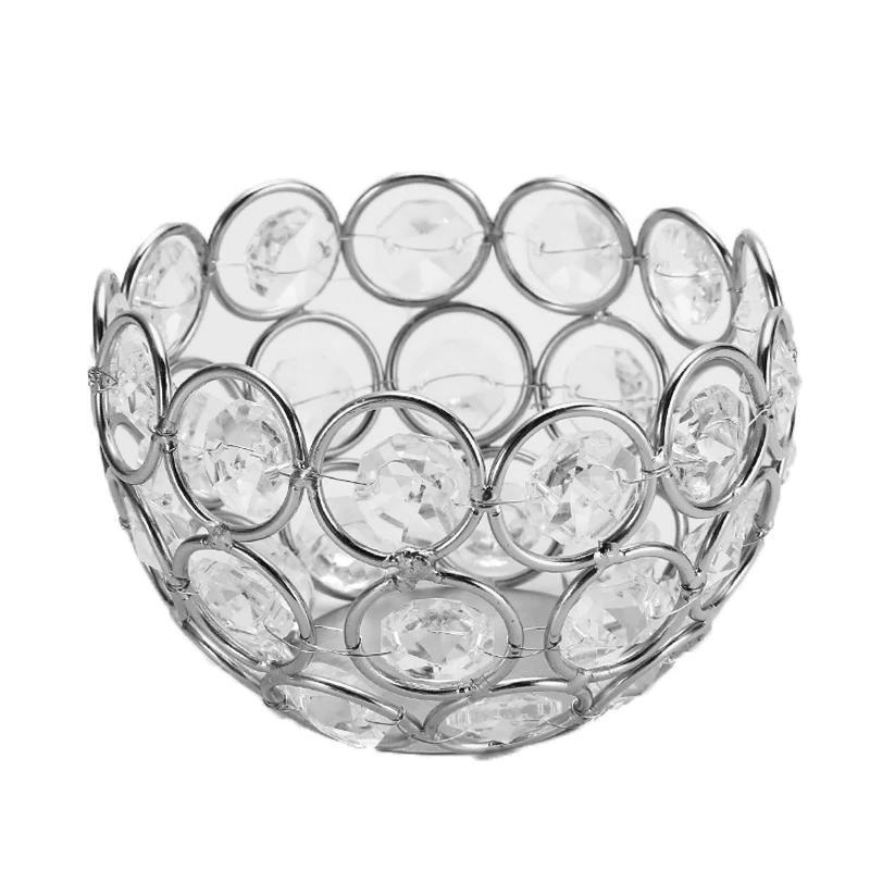 slver bowl shape Хрустальный подсвечник, декоративные подсвечники для дома, подставка для свадьбы, украшение для дома на Рождество, День святого Валентина - Цвет: slver bowl shape