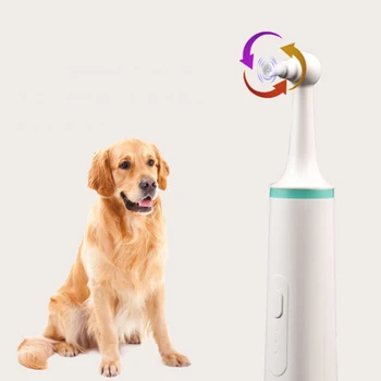 

Pet Dog Tartar Cleaner Electric Professional Teeth Polisher Pet Calculus Plaque Stains Teeth Cleaner with 4 Brush Heads