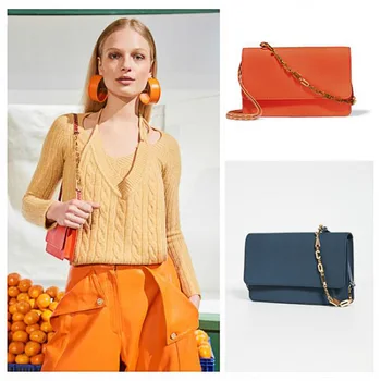 

Famous Designer Women Messenger Bags Letter JACQ Chain Shoulder Bags Brand Ladies PU Leather Purses