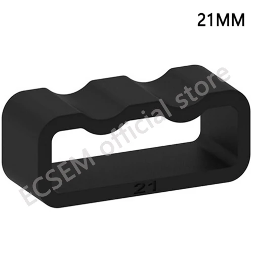 Резиновый ремешок для наручных часов для Garmin vivoactive vivosmart vivofit fenix Band Loop защитный держатель фиксатор кольцо для Fitbit xiaomi - Цвет: 21MM