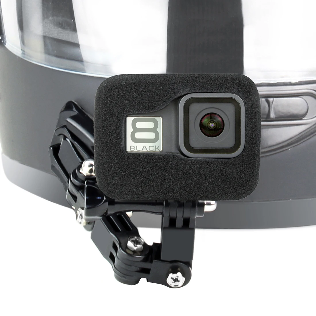 Адаптер для крепления на шлем SOONSUN + ветрозащитная губка GoPro Hero 8/7/6/5/2018 Go Pro|Чехлы