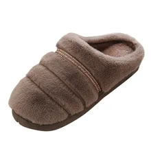 Зимние домашние тапочки; мужские плюшевые домашние тапочки; домашние тапочки из хлопка для пар; мягкая обувь для спальни; Мужская обувь; большой размер 45