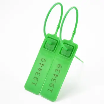 

100pcs Plastic Security Seal Numberd Container Bank Money Bag Tamper Proof Tag Shipping Container Cable Ties 207mm Green