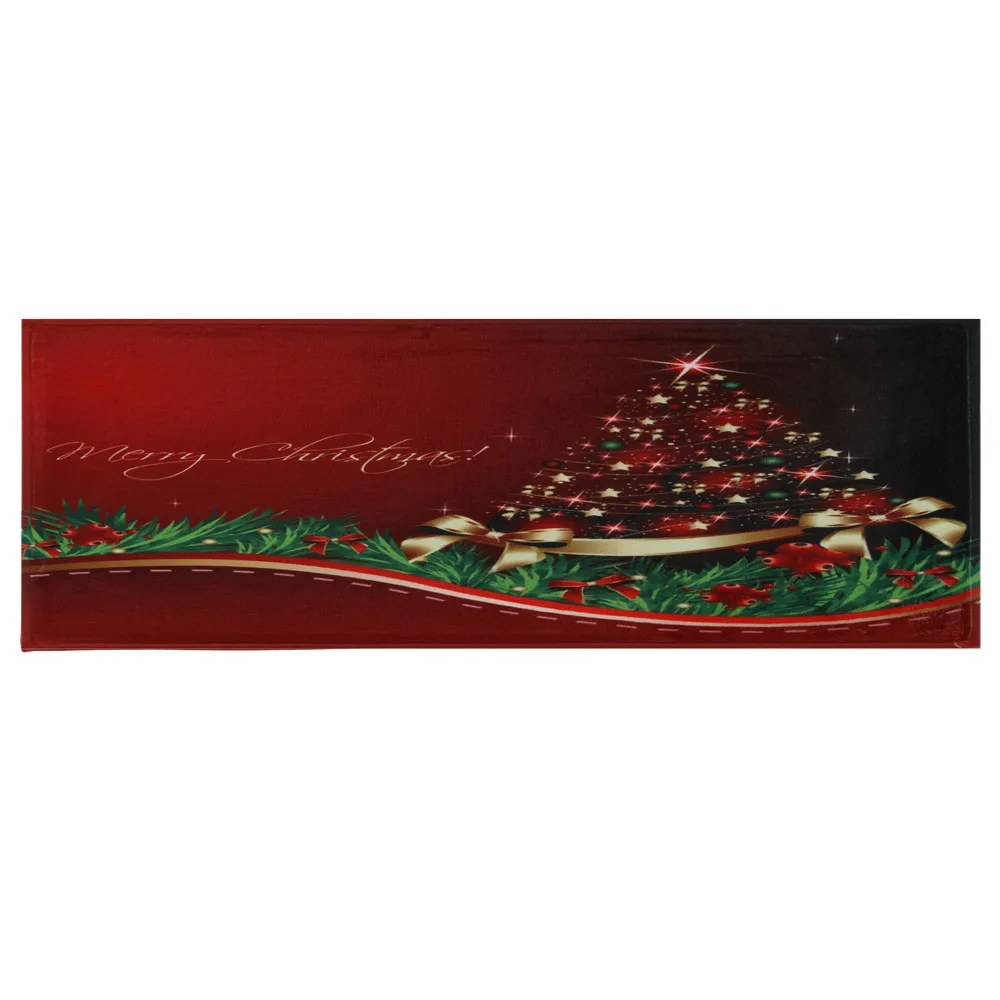 Merry Christmas Welcome Doormats Indoor Home Carpets Decor 40x120CM Kitchen Mat Bath Carpet Long Bedroom Living Room Floor Mat