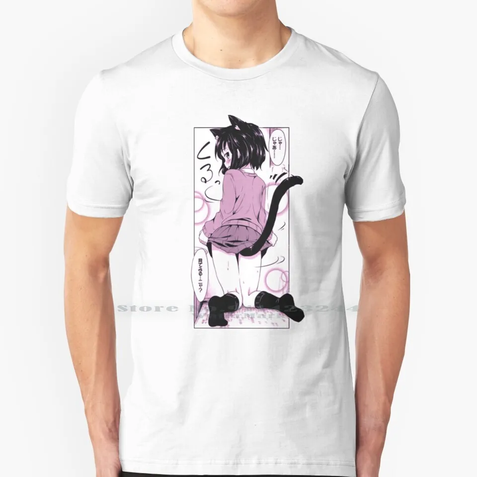 Ecchi Anime Cat Girl T Shirt Cotton 6XL Cat Girl Catgirl Neko Anime Manga  Panel Comic Japanese Hentai Lolicon Cat Tail Ecchi - AliExpress