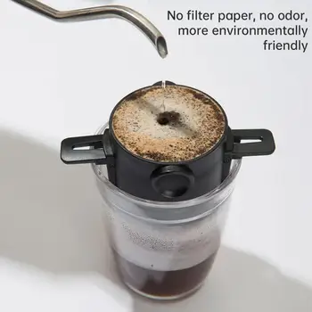 

Stainless Steel Holder Stand Coffee Dripper Tea Infuser Reusable 6pcs Pods Tool Portable Compatible Filter Cups Espresso