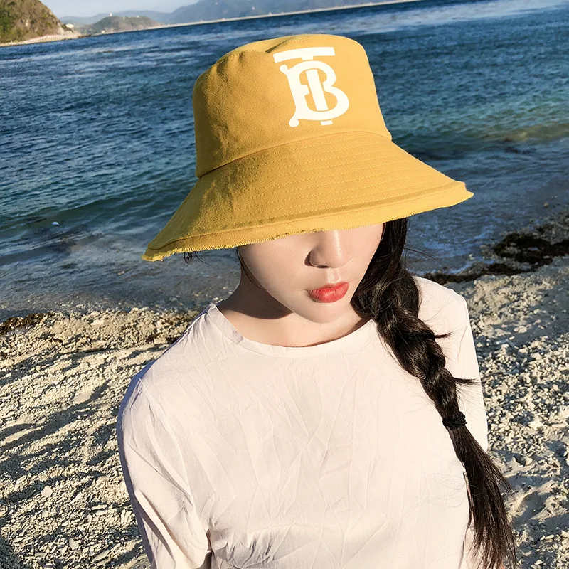 

Spring And Summer College Style Sun-resistant Korean-style Trendy Letters Bucket Hat Women's Bucket Hat Men's Versatile Casual C