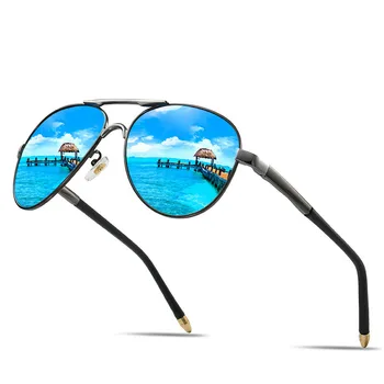 

Brand Design Luxury Polarized Sunglasses Men Vintage Glasses Oval Alloy Male Sun Glasses Driver Driving Shades Mirrors For Women