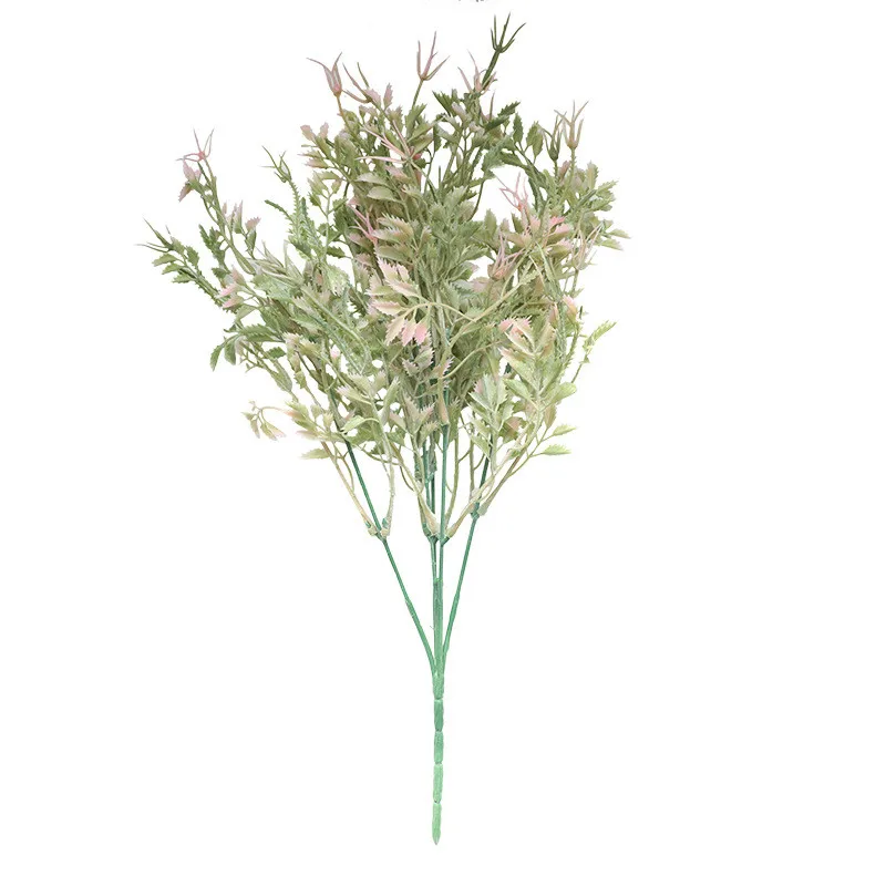 

1PC Plastic Artificial flower INS wind match grass rose grass home decoration wedding holding flower plant wall 37cm fake flower