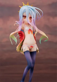 

20cm Anime No Game no Life White Swimwear Aquamarine Shiro Swimsuit Bikini Ver. PVC Action Figure Collectible Sexy Girl Toy Doll