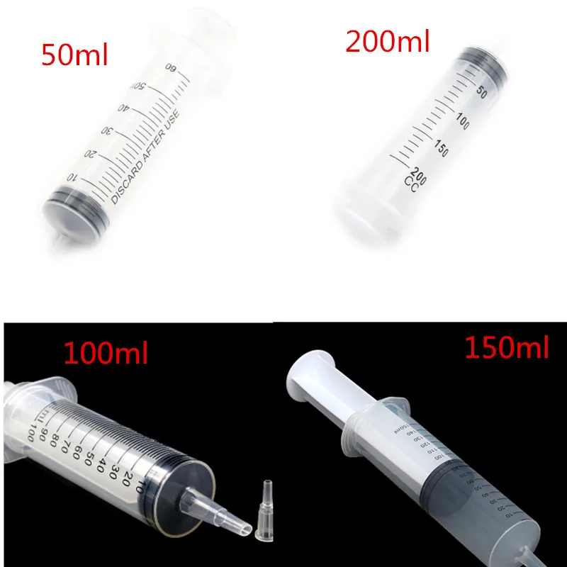 Plastic pipette plastic syringe 50ml/100ml/150ml pipette hydroponics nutrient sterile medical supplies cat feeding syringes