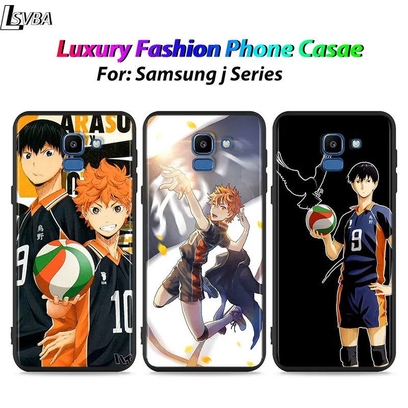 Чехол для телефона Haikyuu Hinata черный чехол Samsung Galaxy J7Duo J2 J4 Core J6 Plus J8 J3 J7 J5 Prime 2018 2017 |