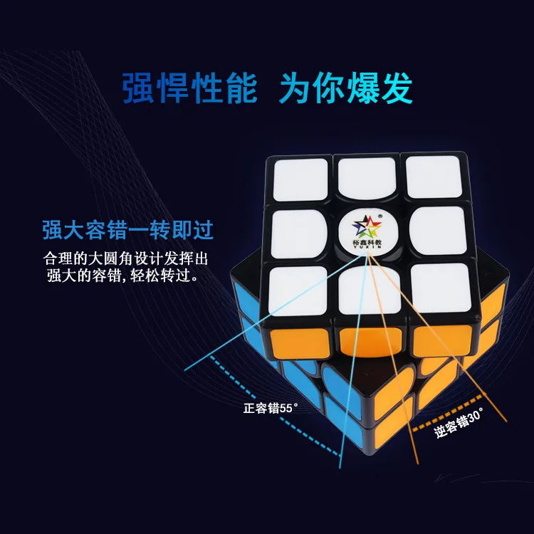 Yuxin Kirin V2M трехслойный Кубик Рубика Единорог 2 второго поколения Патч Магнитный трехслойный Кубик Рубика детский Educatio