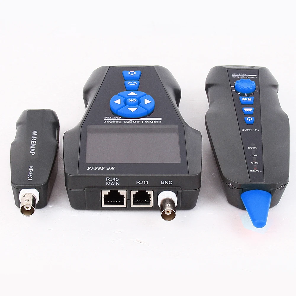 Noyafa NF-8601S TDR Многофункциональный ЖК-тестер для проверки кабелей для RJ45, RJ11, BNC, металлический кабель, PING/POE NF 8601S