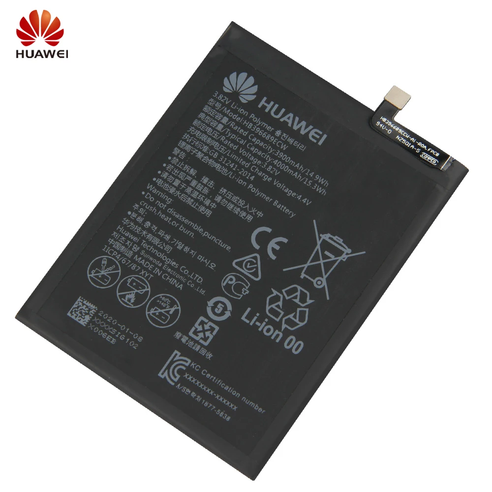 Huawei HB396689ECW аккумулятор для телефона Mate 9 Mate9 Pro Honor 8C 4000 мАч Оригинальная батарея +