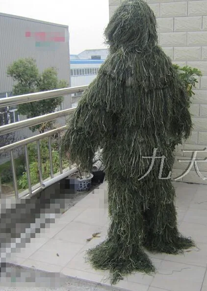 Большое количество в настоящее время доступны нити камуфляж Ghillie костюм камуфляж одежды Охота наблюдение за птицами счетчик Strike Cosp