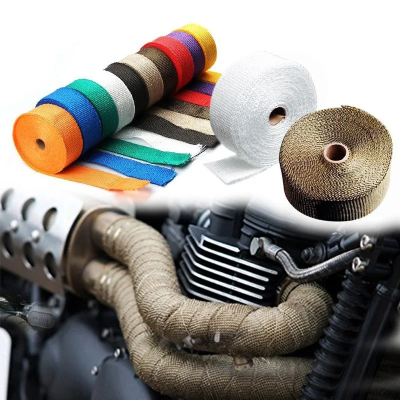 Nastro Termico Per Tubo Di Scarico Moto Per Yamaha Thundercat Fz16 R1 2014 Drag Star 400 Majesty 125 Xj600 Yz 250 Virago 400