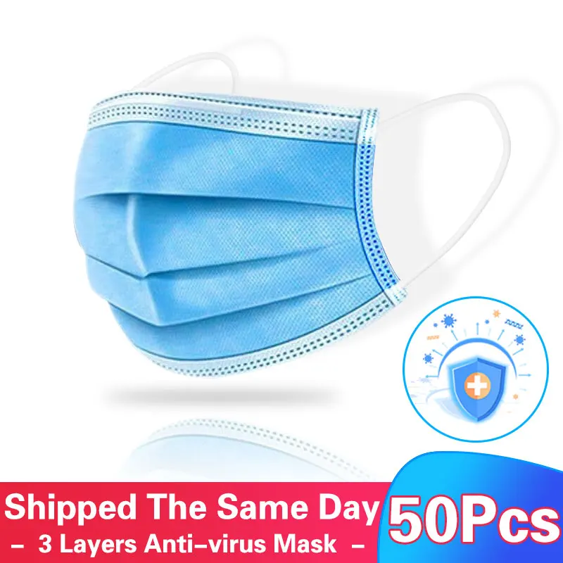 

Fast delivery Disposable Masks 3 layer NonWoven Masks Anti Virus Dust Mouth Face Mask Protection Proof Flu Protective Mask