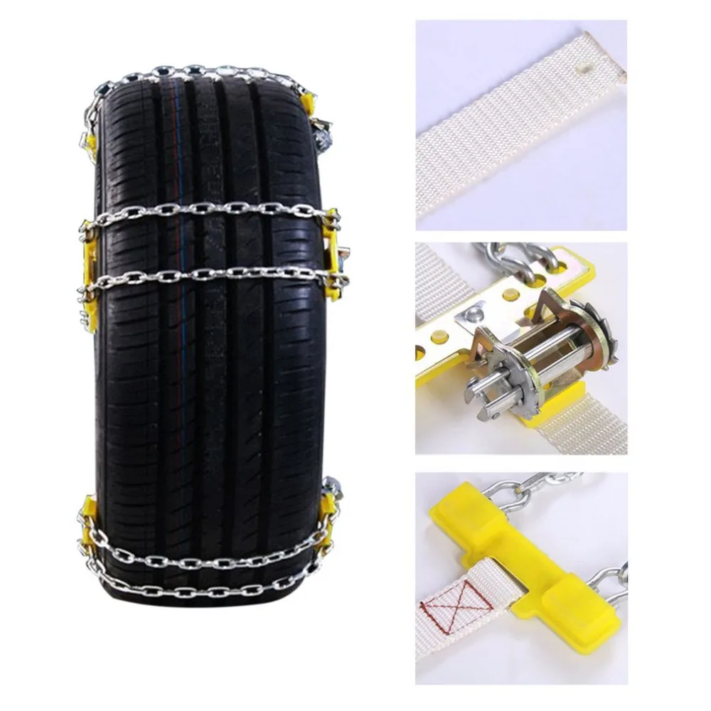 

3 Size Durable Manganese Steel Car Tire Anti-skid Chain Easy Application Tire Anti-skid Belt For Snow Road Ice Road Sand Road