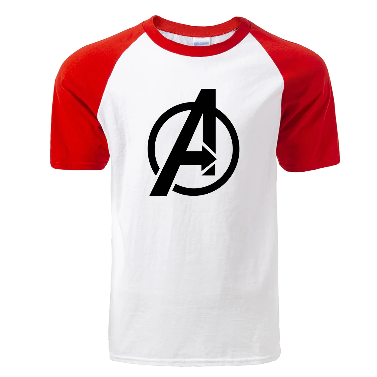 Red White 1 Летняя Новинка, Мужская Футболка реглан с логотипом Мстителей Marvel, футболка с символом бесконечности, модная повседневная одежда супергероев - Цвет: Red White 1