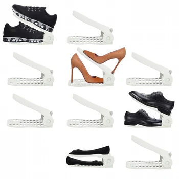 

6/8/10/12PCs Adjustable Simple Practical Shoe Rack Shoe Slots Organizer Space Saver Storage Rack Holder Shoes Organizers