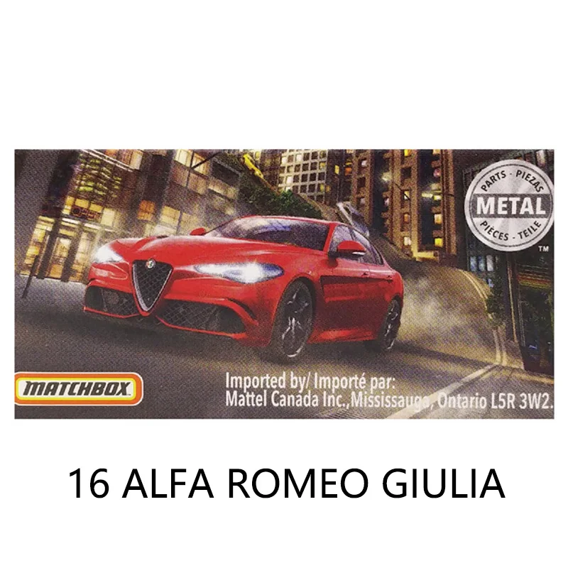 Спичечная коробка автомобиля 16 ALFA ROMEO GIULIA Коллекционное издание металлическая литая модель автомобиля детские игрушки