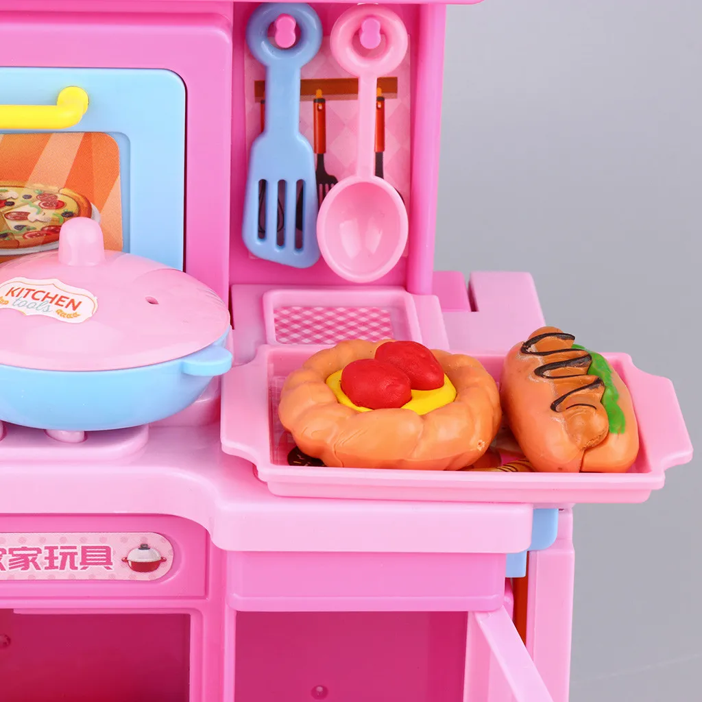 Children Pretend Role Play Toys Cooking Kitchen Cookware Kids Mini Playset Dollhouse Classic Kids Educational Toys Gifts M50