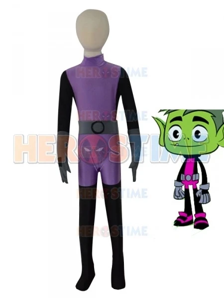 Детские костюмы Beast Boy с бесплатной доставкой детские Zentai из спандекса для