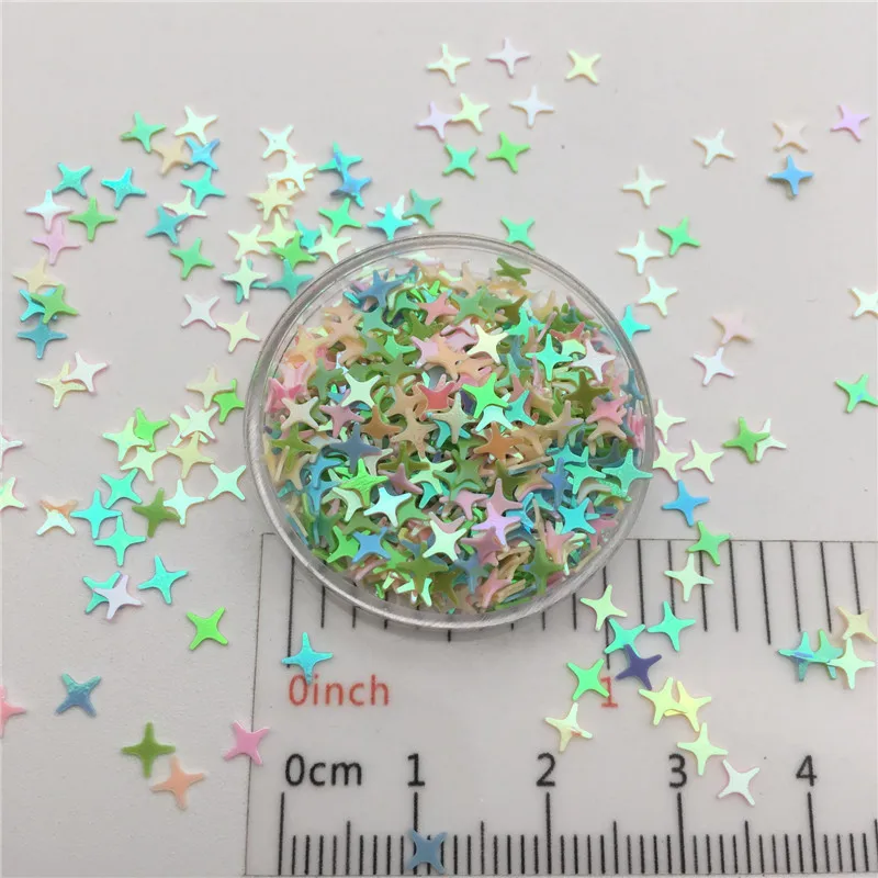 30g/Lot 5mm Cross Star Loose Sequins Glitter Paillettes For DIY Nail Craft,Slime Making, Wedding Decoration confetti Wholesale