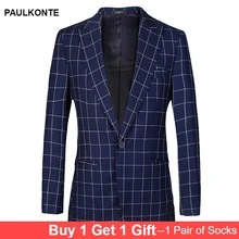 2019 Men'S Plaid Suit Jacket High Quality Business Casual Fashion Trend Simple Wild Self-Cultivation Men'S Single West 2019 Men'S Plaid Suit Jacket High Quality Business Casual Fashion Trend Simple Wild Self-Cultivation Men'S Single West