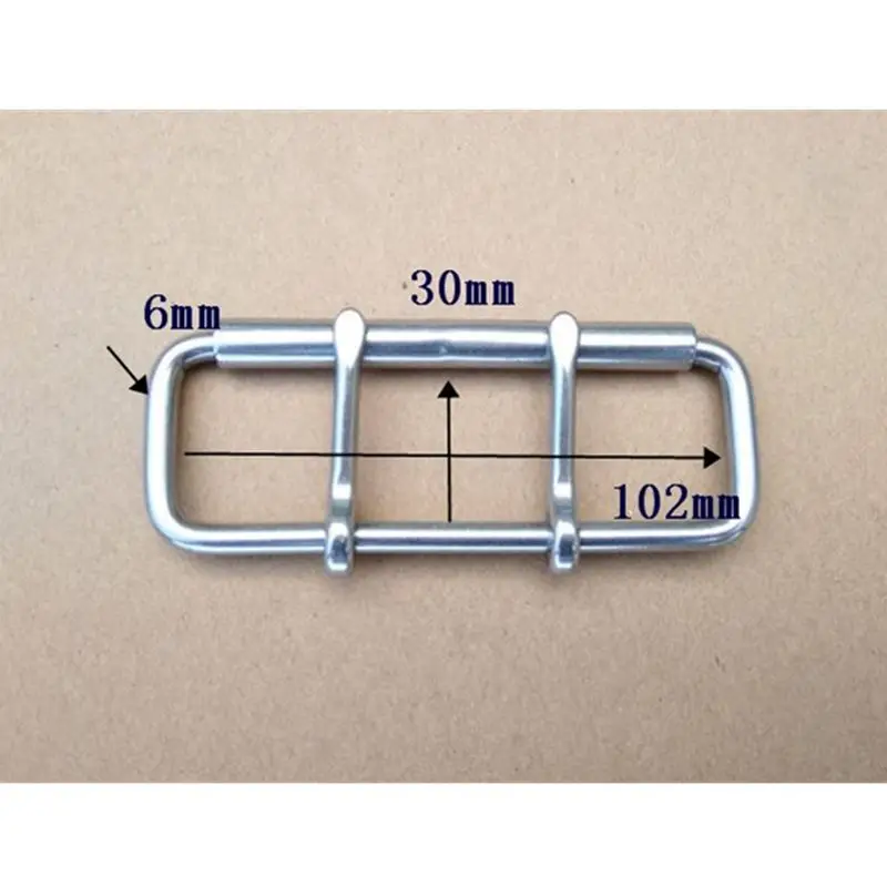 Нержавеющая сталь двойная Пряжка для тяжелой атлетики пряжка ремня с роликом 4 дюйма аксессуары для одежды застежки для сумки 5 штук - Цвет: 102mm