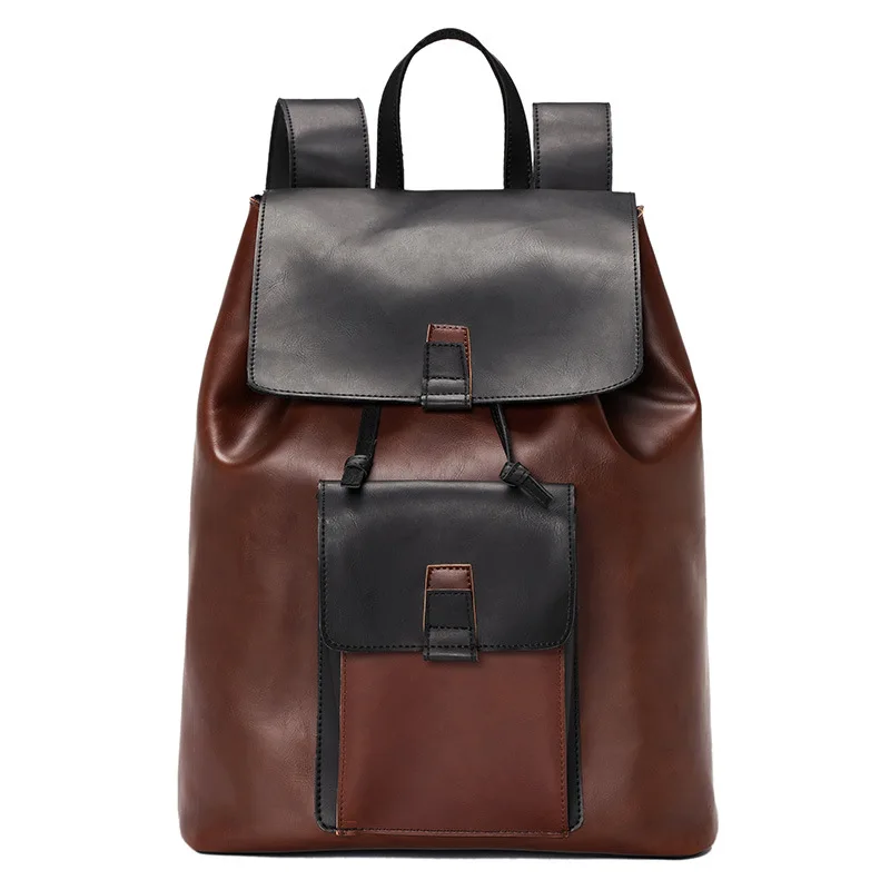 

Simple Backpack Shoulder-Bag Teenage Vintage Black Girls Women Fashion PU Solid Herald