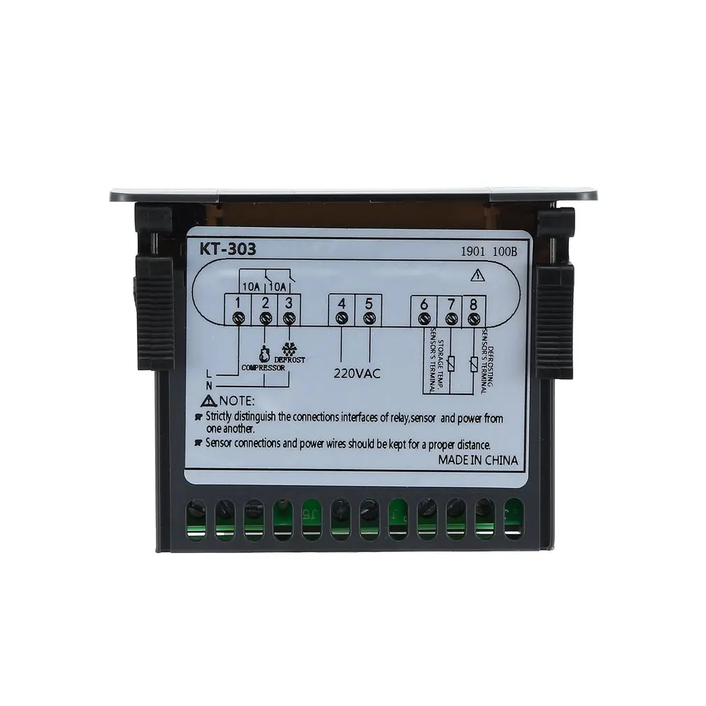 KT-303, цифровой регулятор температуры, терморегулятор, термостат, термопара, датчик с функцией холодильного размораживания