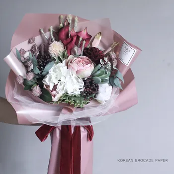 

20pcs 60x60cm Bright Flower Bouquet Packaging Paper Package Florist Supply Gift Wrapper Craft Paper DIY Handmade Material Pack