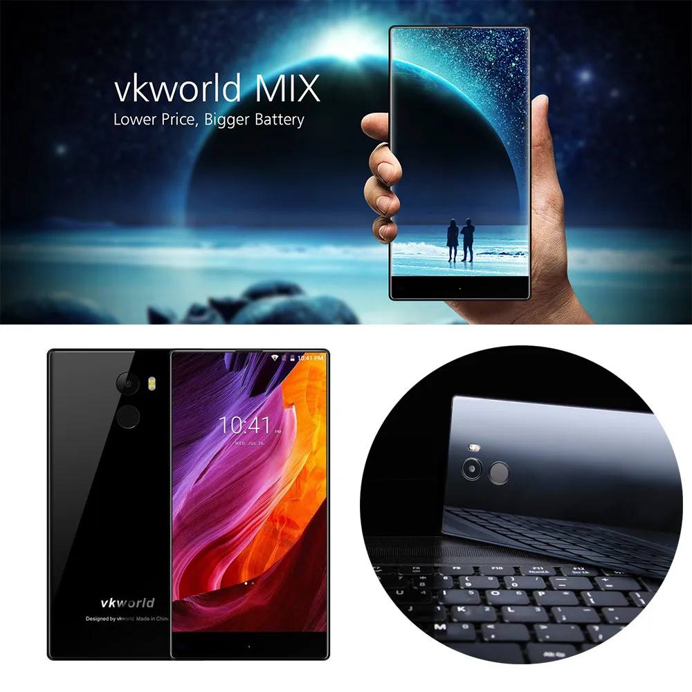 Высокое качество лучший PriceVKWORLD MIX 4G Phablet 5,5 ''Android 7,0 MTK6737 четырехъядерный 2 Гб 16 Гб 3500 мАч полная горячая Распродажа покупка