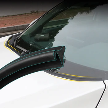 

1.8M Car Styling Hood Guide Strip Cover Spoiler Sealing Strip Decoration Sealing Strips Sticker Reduce Noise External Accessory