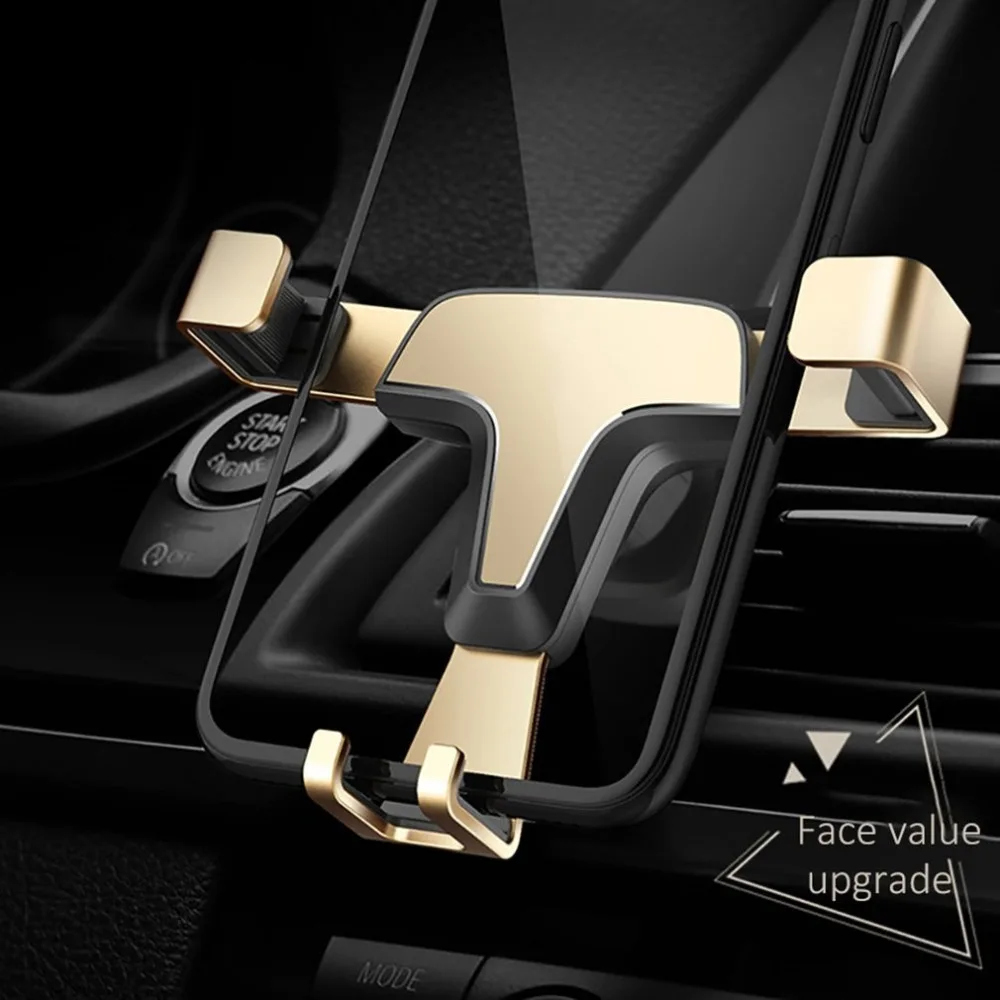 Автомобильный держатель для телефона с гравитационной связью, Универсальный Воздушный держатель для вентиляционной колыбели, вращение на 360 градусов для вентиляционного крепления, Автомобильный кронштейн для телефона