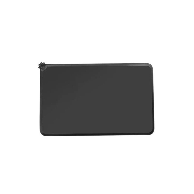 Pet коврик для собак и кошек силикон твердый Цвет ПЭТ противень для еды любимчика шара питьевой коврик для собак Детская тарелочка из силикона Водонепроницаемый коврик под миски для животных домашняя поставка - Цвет: Black