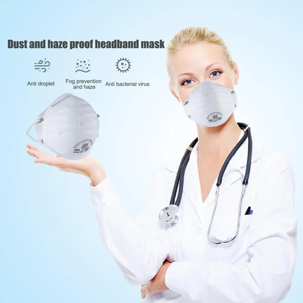 

Anti-Fog Headband FFP2 Round Mask Dust Mask Anti Pm2.5 Anti Influenza Bicycle