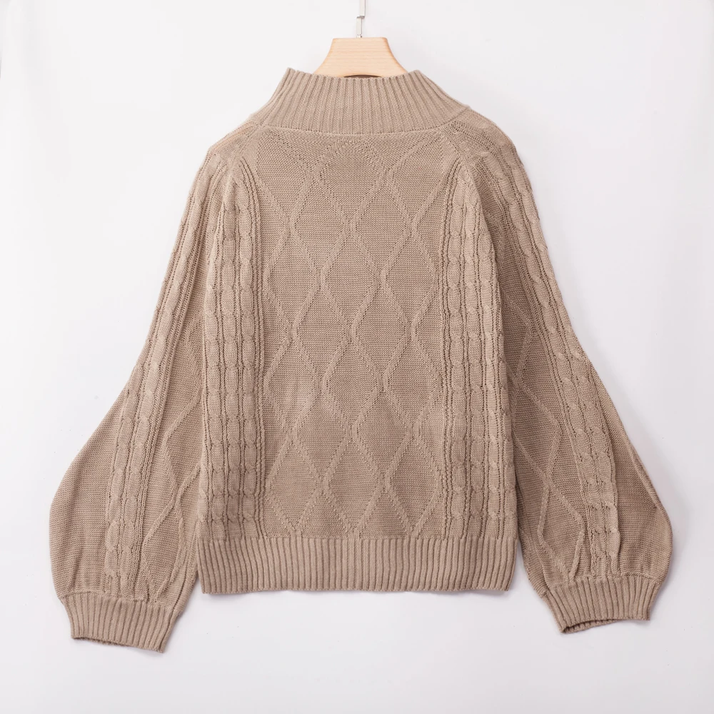 Sweater Female Autumn Winter Mock-turtleneck Knitted Women Sweater and Pullover Female Tricot Jersey Jumper Pull Femme