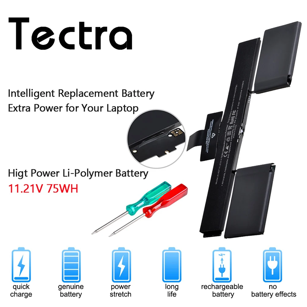 11.21V 75Wh New Laptop Battery A1437 for APPLE MacBook Pro13&quot Retina A1425 (Late 2012) 020-7653-A 6600mah with tools | Компьютеры и