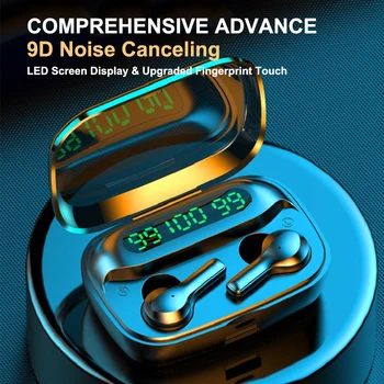 

Bluetooth 5.0 TWS Wireless Earphone LED Display IPX7 Waterproof Touch Control 9D Stereo Sport Noise Reduction Bluetooth Earphone