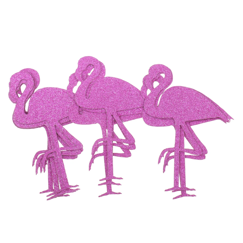 12-Pack Paper Flamingo Stickers Decals for Glass Cups Water Bottles Labeling Decorations
