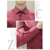 Plus Size 5XL 2021 New Men s Luxury Shirts Wedding Dress Long Sleeve Shirt Silk Tuxedo
