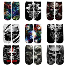 Crazy Skull With Angel Wings/Cross With Satanic Socks 3d Printed Men For Women Funny socks fashion summer spring ankle Socks