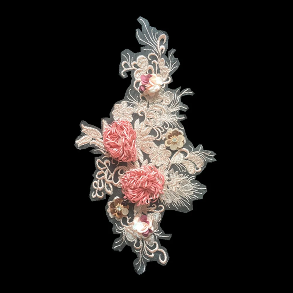 Cor artesanal flores diy mão-costurado jeans saia pano moda selvagem decoração acessórios de roupas personalidade casual feminino