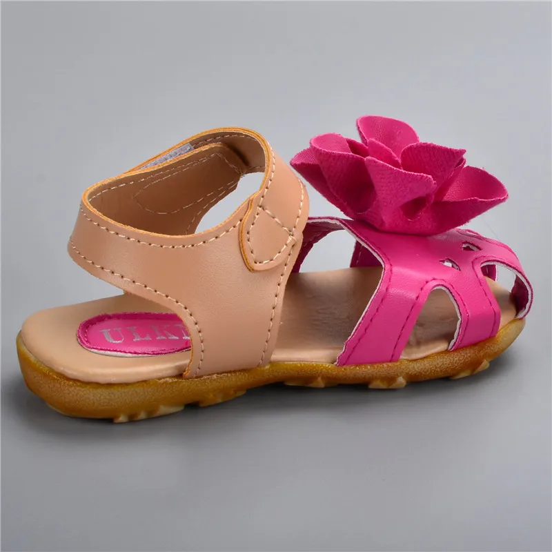ULKNN children/girl/kid fashion princess flat Flower shoecasual sandals flowerantislipleather sandal