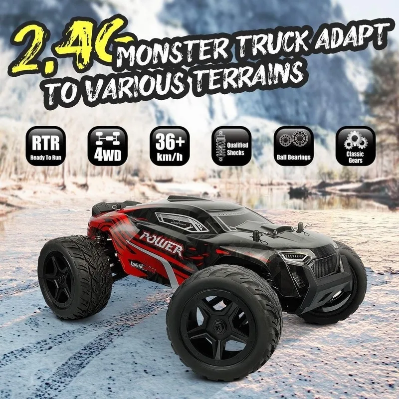 

1:16 4WD RC Car Updated Version 2.4G Radio Control Car Toys Buggy Off-Road Remote Control Trucks boys Toys for Children