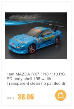 1 комплект MAZDA RX7 1/10 1:10 RC PC корпус 195 ширина прозрачный чистый Без окрашивания Дрифт корпус RC hsp hpi trax Tamiya