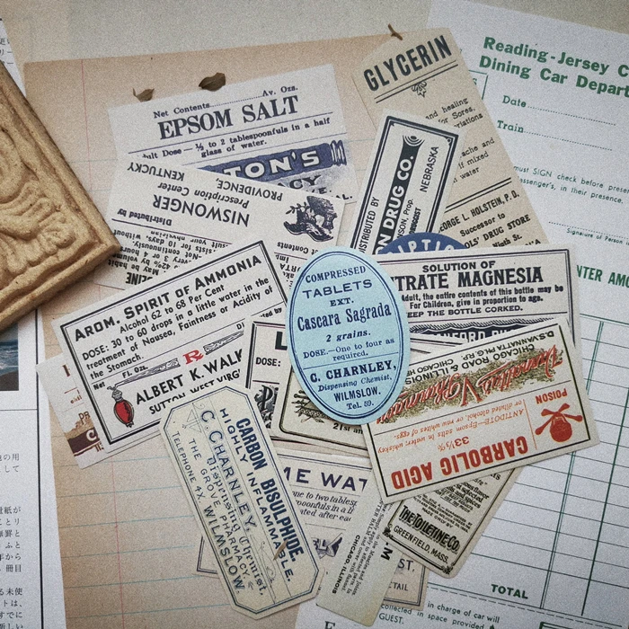 

16Pcs/Lot Vintage Label Words Tags Sticker DIY Craft Scrapbooking Album Junk Journal Planner Decorative Stickers